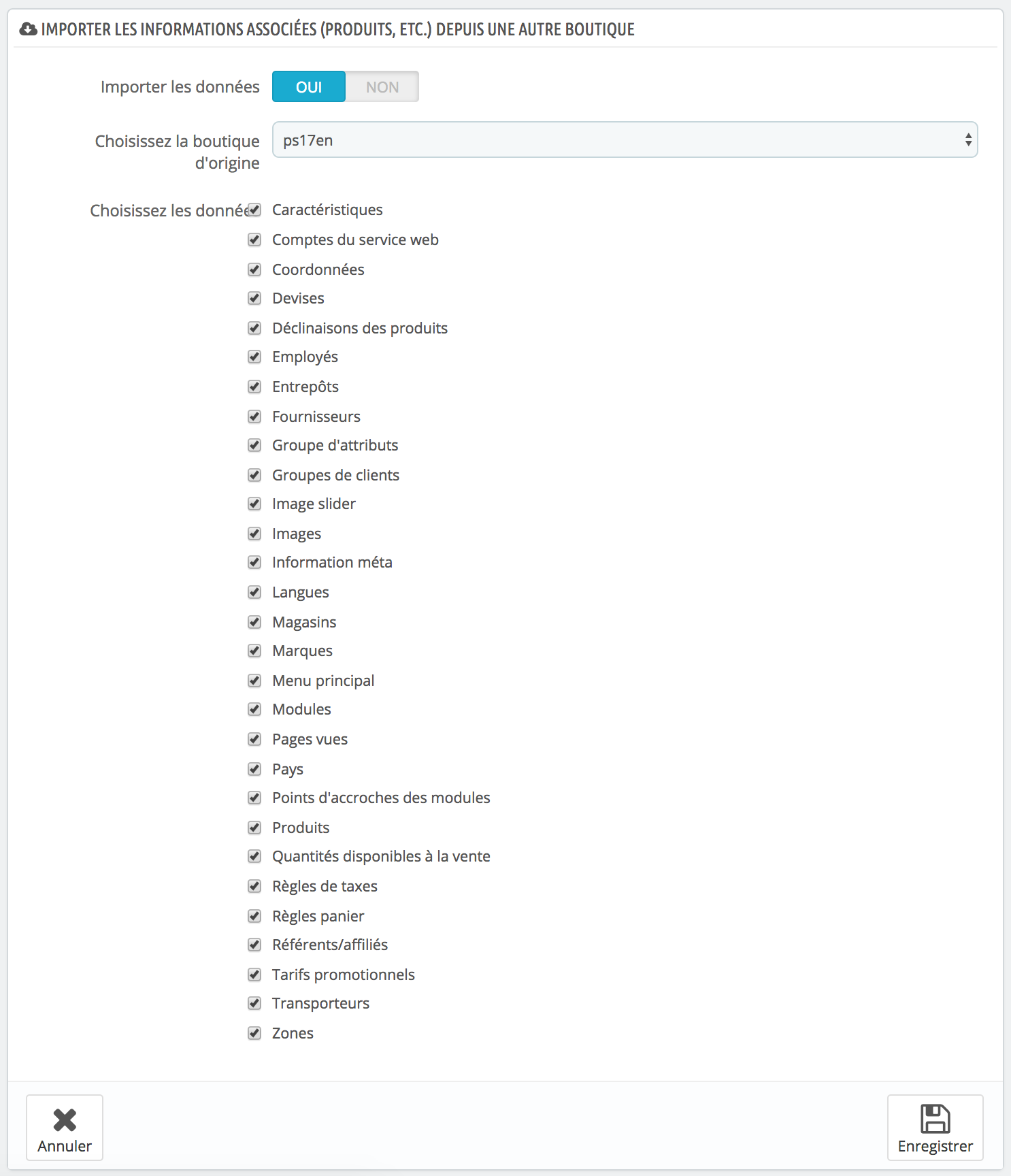 PrestaShop 1.7 > Créer une boutique > Multiboutique005-boutique_import.png